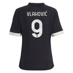 Fotbalové dresy Juventus Vlahovic 9 Dětské Alternativní Dres 2023-24 Krátký Rukáv